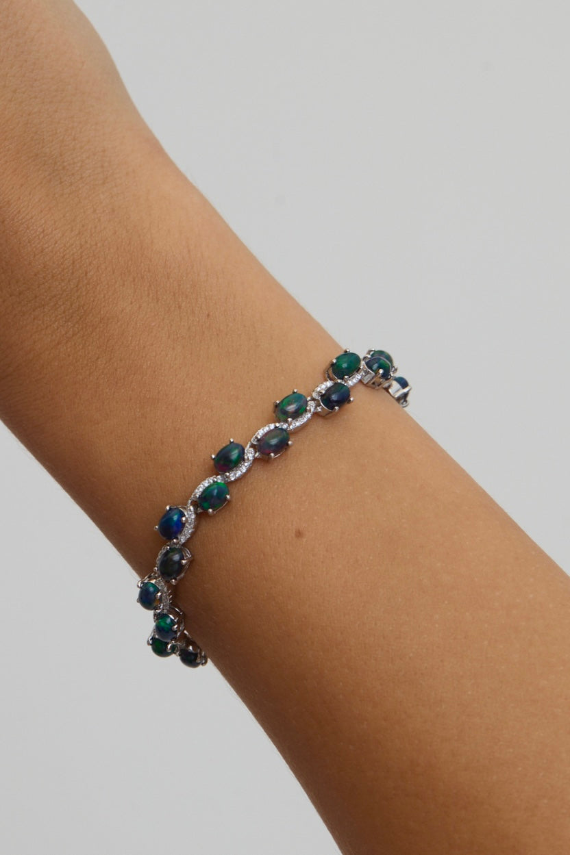 Ethopian black opal bracelet